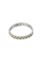 CLASSY SCHAKELARMBAND - GOUD/ZILVER
