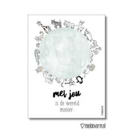 Poster - Met jou is de wereld mooier | Poster 30x40