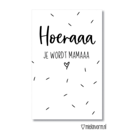 Hoeraaa je wordt mamaaa || Mini-kaart