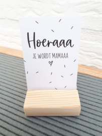 Hoeraaa je wordt mamaaa || Mini-kaart