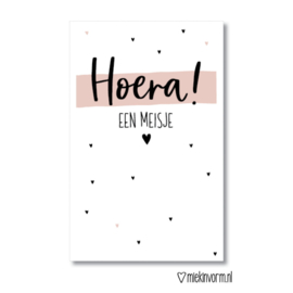 Hoera een Meisje || Mini kaart