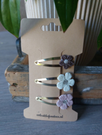 Goudkleurige haarspeldjes Bloem