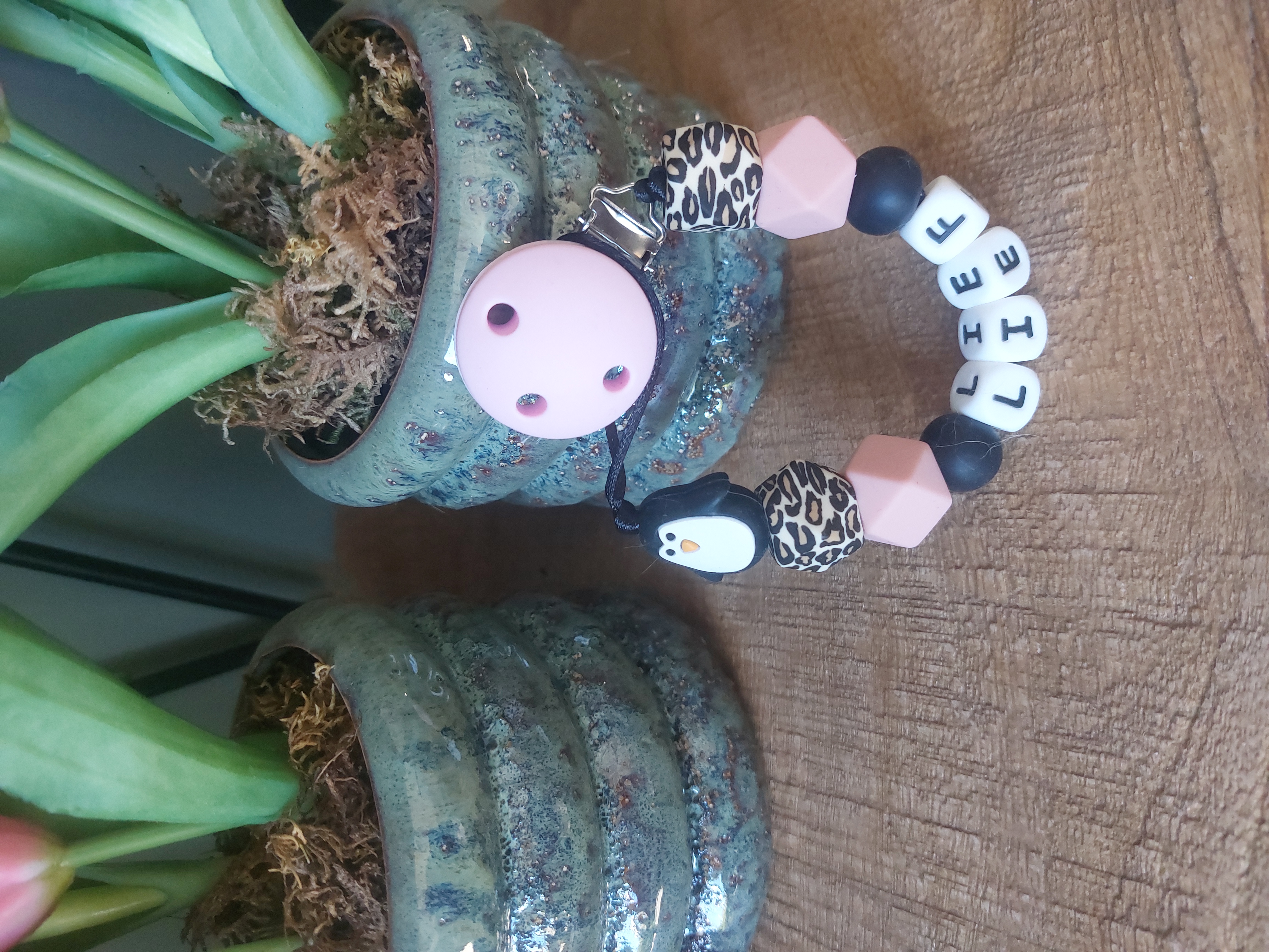 Speenkoord LIEF panter en pinguïn
