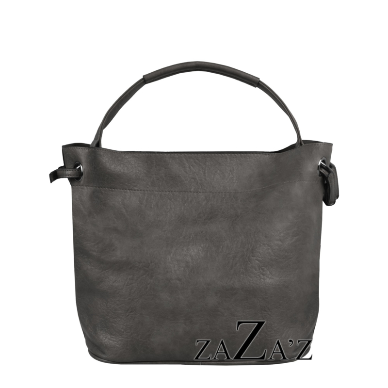 Bag-in-bag schoudertas donkergrijs, Zaza'z