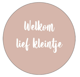 Muurcirkel Welkom lief kleintje oudroze, 30 cm