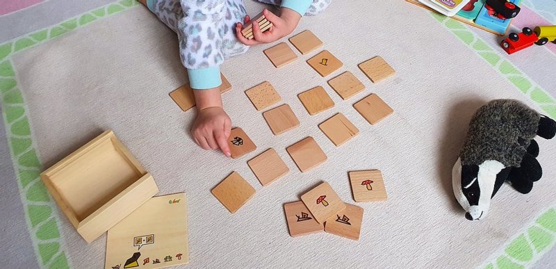 Houten memory spel, Cubey
