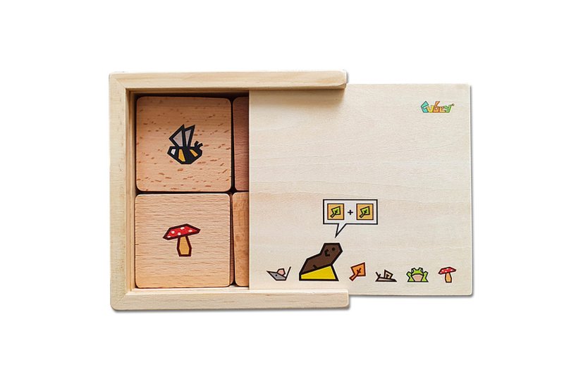 Houten memory spel, Cubey