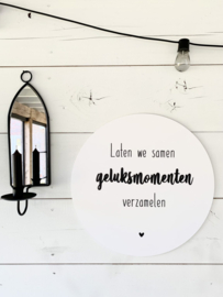 Muurcirkel geluksmomenten, 30 cm