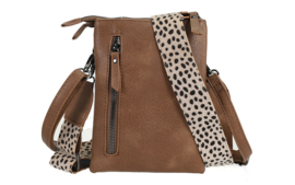 Tyler Camel Dot telefoon- en schoudertasje