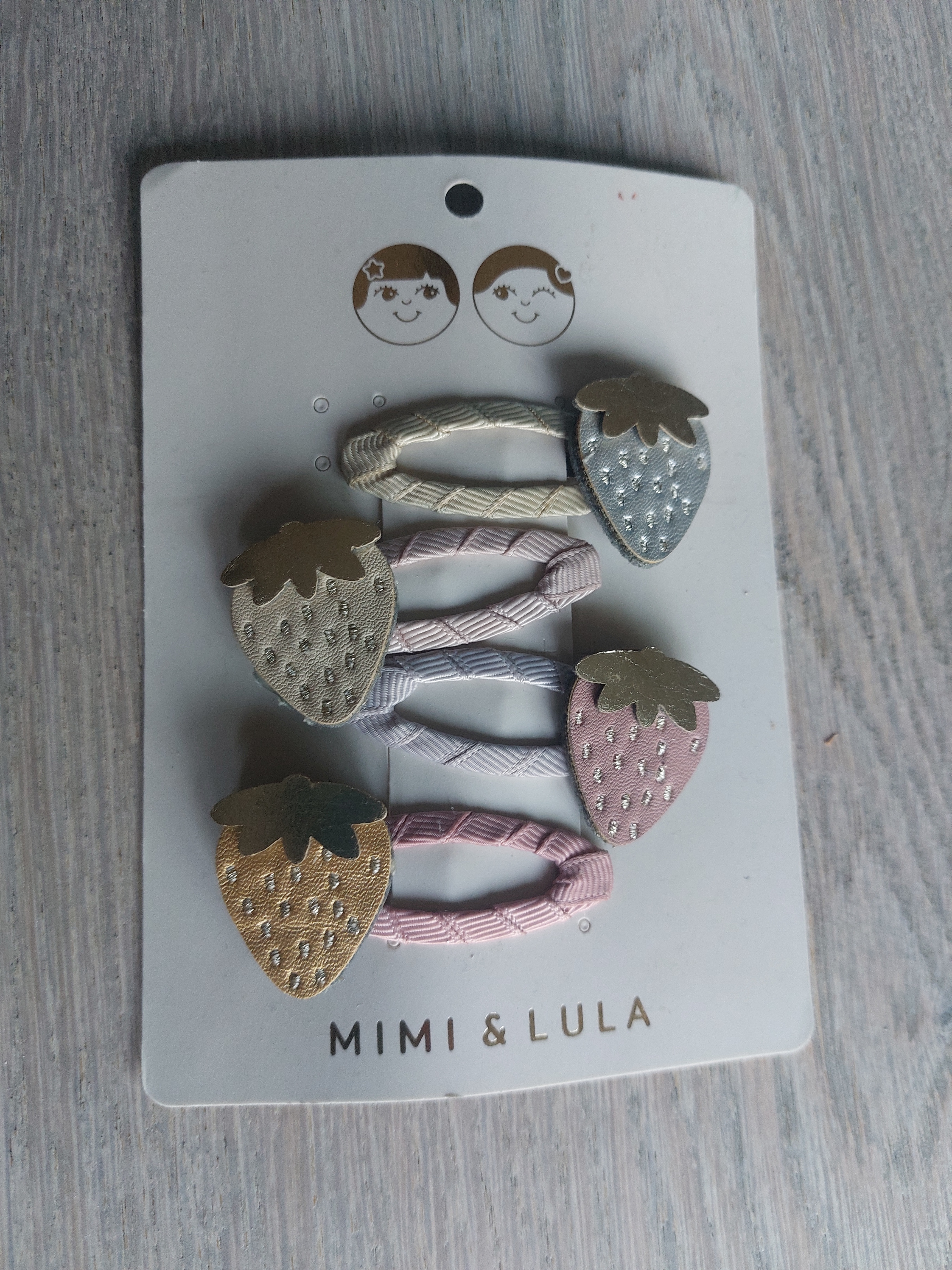 Haarspeldjes aardbei Mimi & Lula, 4 stuks