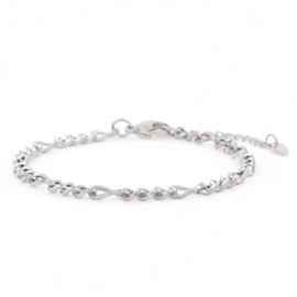 Armband Gaby Figaro schakel 4 mm zilverkleuring 2696, KalliKalli