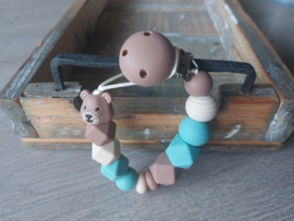 Speenkoord Bruin/Blauw Beertje  Bo