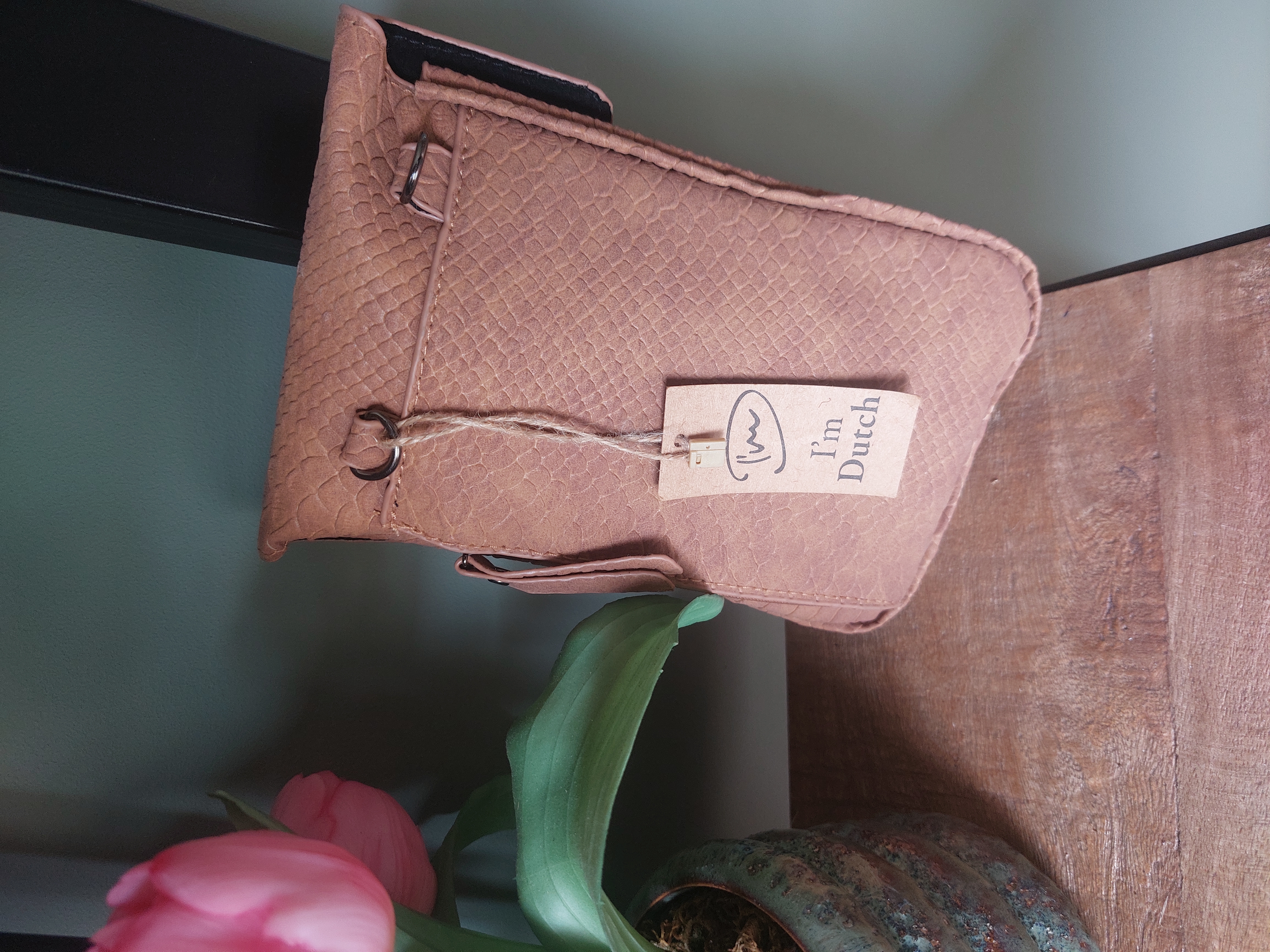 Schoudertasje Jisp camel, I'm Dutch