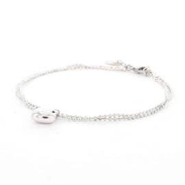 Armbandbedel hart zilverkleuring 2647, KalliKalli