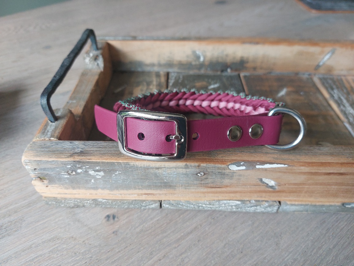 Halsband Bella pink/green en red