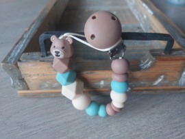 Speenkoord Bruin/Blauw Beertje Balou