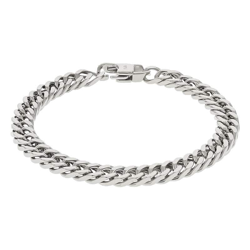 Schakelarmband  gourmet 7 mm zilverkleuring 2525, KalliKalli