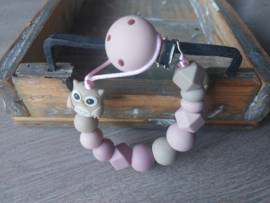 Speenkoord Pink Uiltje Pearl