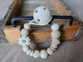 Speenkoord Beige Flower