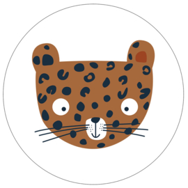 Muurcirkel leopard hazel bruin, 30 cm