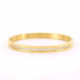 Armband Olivia 6 mm goudkleuring XL 2067, KalliKalli