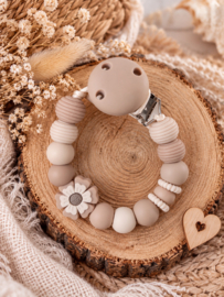 Speenkoord Beige Flower