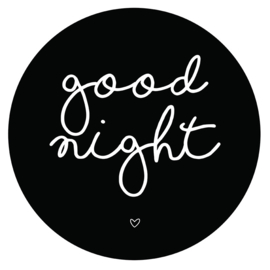 Muurcirkel good night, 30 cm
