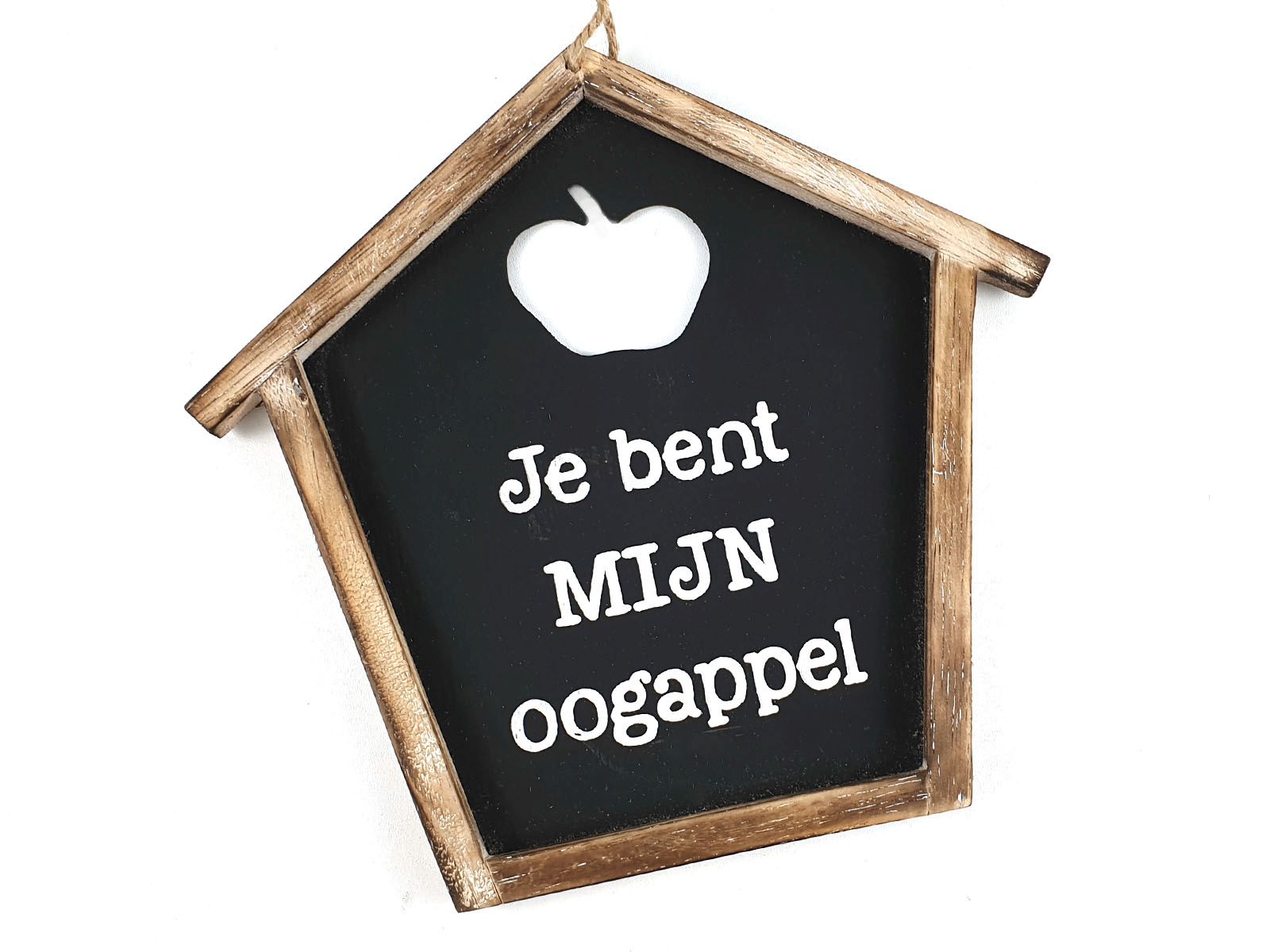 Tekstbord Oogappel