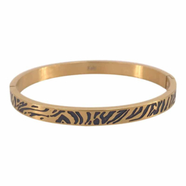 Armband Lieke 6 mm goudkleuring M 2152, KalliKalli