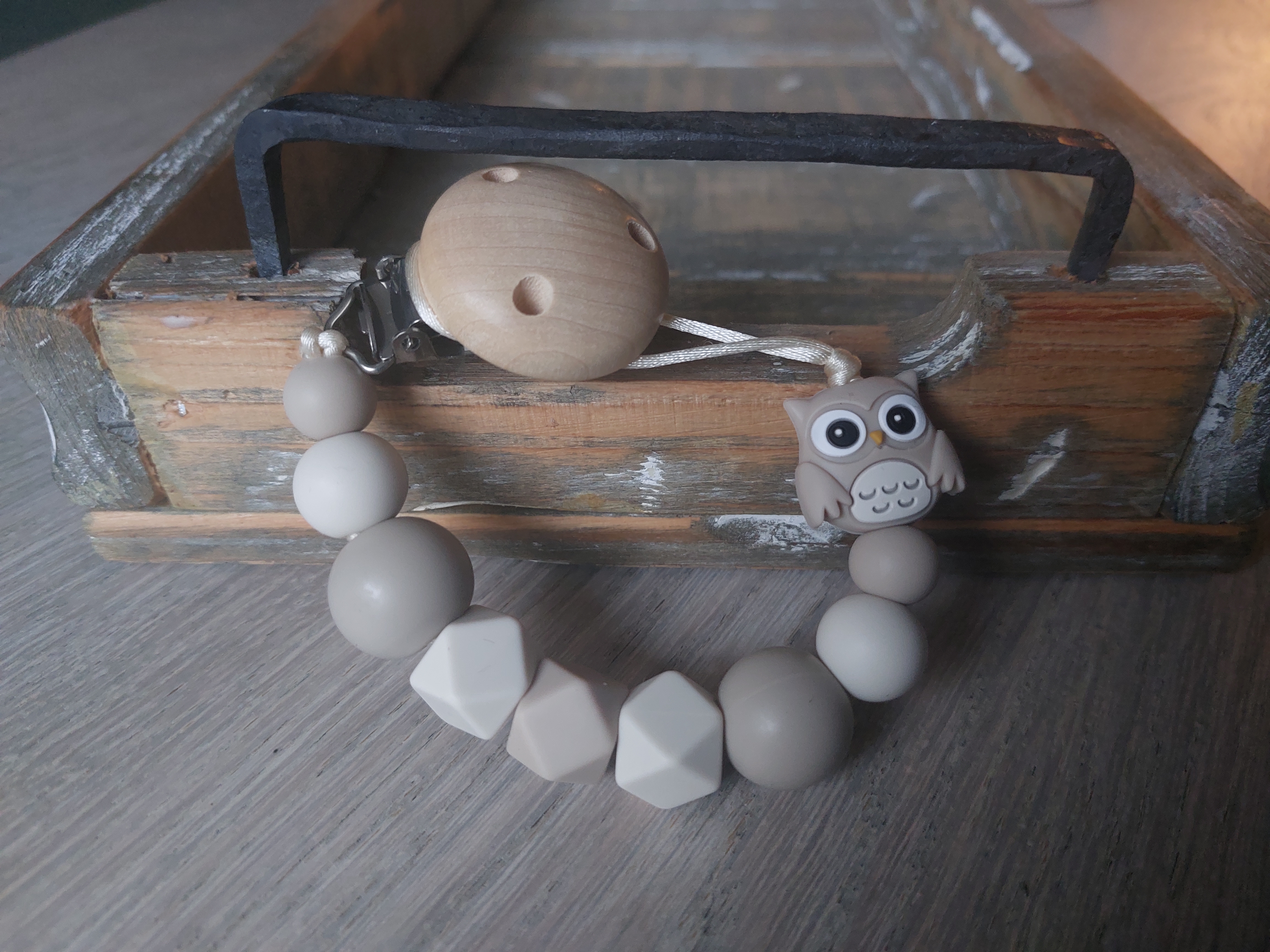 Speenkoord uil taupe