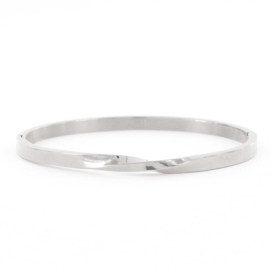 Armband Helena 4 mm zilverkleuring M 12190, KalliKalli