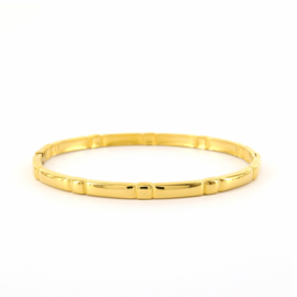 Armband Gwen 4 mm goudkleuring M 0032, KalliKalli