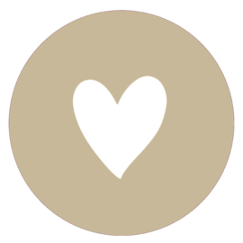 Muurcirkel hart zand, 30 cm