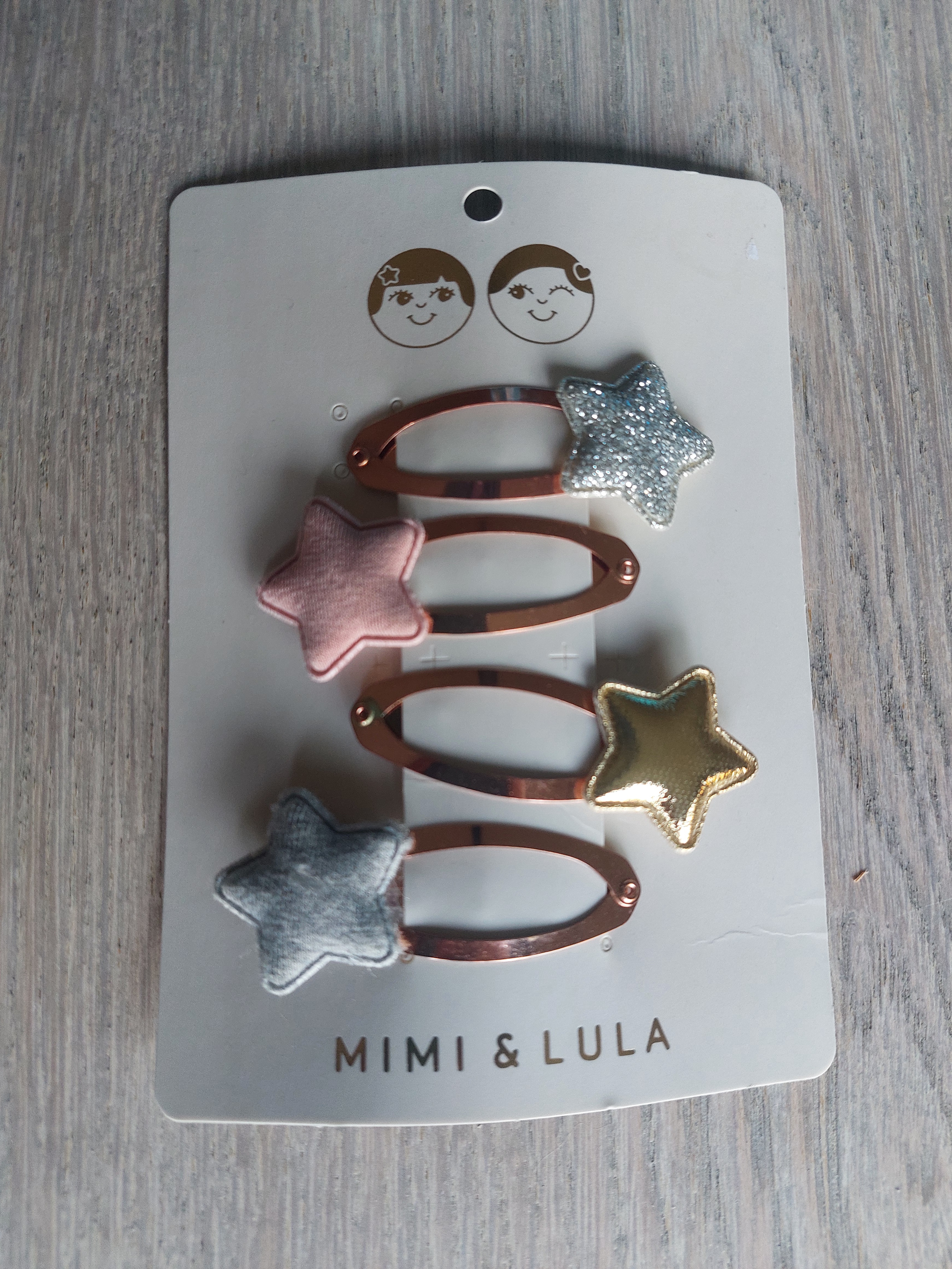 Haarspeldjes ster goud Mimi & Lula, 4 stuks