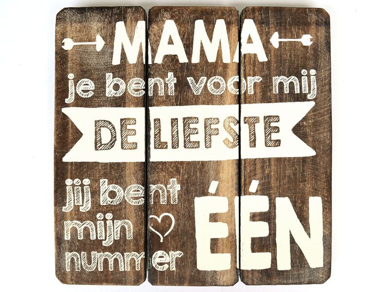Tekstbord Mama, naturel