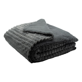 Plaid 'Puk' | dark grey