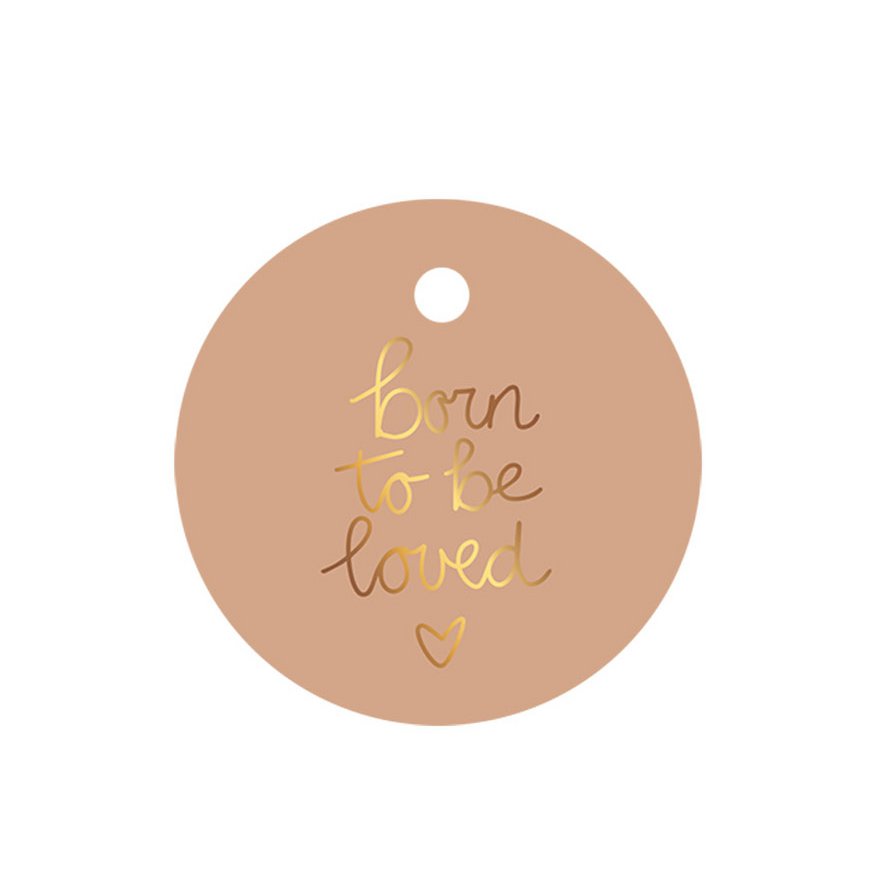 Cadeaulabel 'Born to be loved' | goudfolie