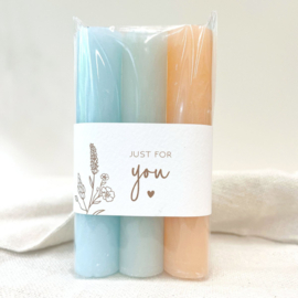 Candles 'Just for you' | pastel