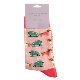 Miss Sparrow 'Sausage sleigh dogs' (dusky pink)