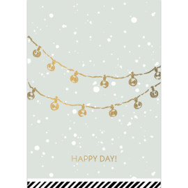 Kerstkaartje 'Happy day!'