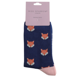 Miss Sparrow 'Fox faces' (navy)