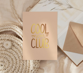 Kaartje 'Cool mom club' | goudfolie