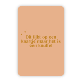 Kaartje 'Dit lijkt op een kaartje (...)' | goudfolie