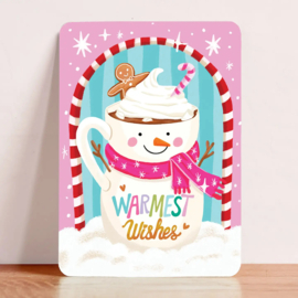 Kerstkaartje 'Warmest wishes'