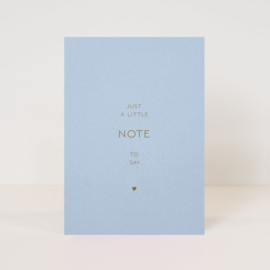 Kaartje 'A little note'