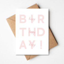 Kaartje 'Happy birthday'