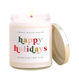 Geurkaars 'Happy holidays'