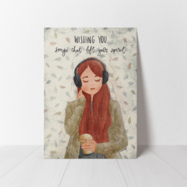 Ansichtkaart 'Wishing you | songs'