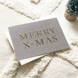 Kerstkaartje 'Merry X-mas'
