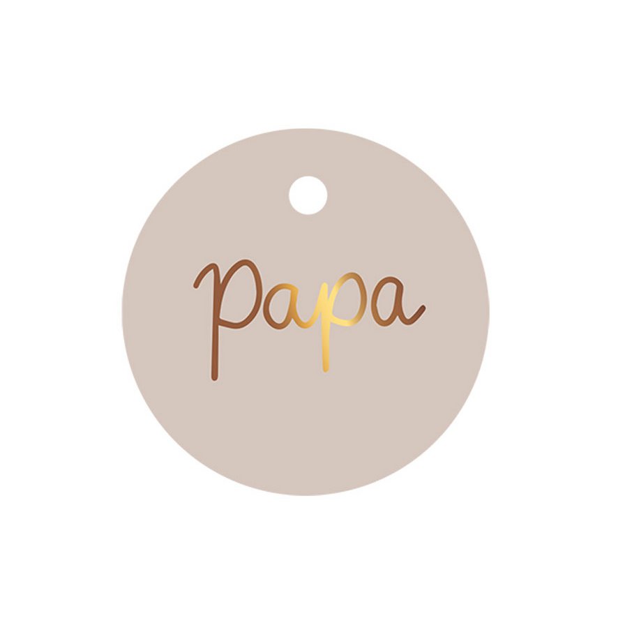 Cadeaulabel 'Papa' | goudfolie